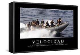 Velocidad. Cita Inspiradora Y Póster Motivacional-null-Framed Stretched Canvas