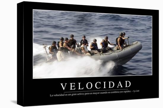 Velocidad. Cita Inspiradora Y Póster Motivacional-null-Stretched Canvas