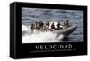 Velocidad. Cita Inspiradora Y Póster Motivacional-null-Framed Stretched Canvas