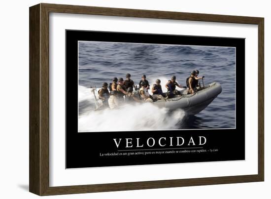 Velocidad. Cita Inspiradora Y Póster Motivacional-null-Framed Photographic Print