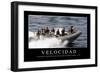 Velocidad. Cita Inspiradora Y Póster Motivacional-null-Framed Photographic Print