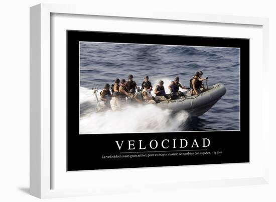 Velocidad. Cita Inspiradora Y Póster Motivacional-null-Framed Photographic Print