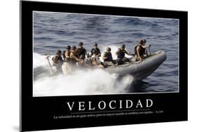 Velocidad. Cita Inspiradora Y Póster Motivacional-null-Mounted Photographic Print