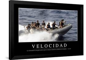 Velocidad. Cita Inspiradora Y Póster Motivacional-null-Framed Photographic Print