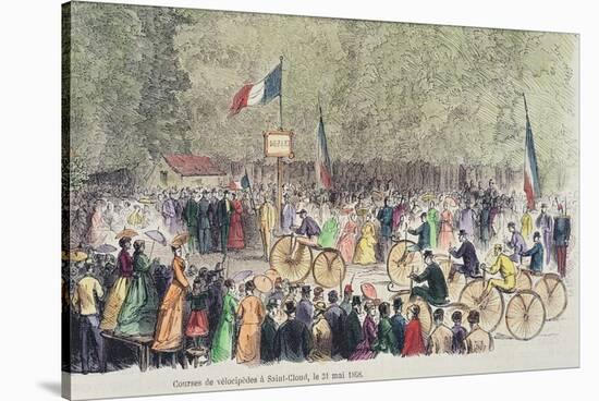 Velocipede Race at Saint-Cloud, 31st May, 1808-null-Stretched Canvas