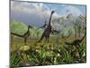 Velociraptor Dinosaurs Attack a Camarasaurus for their Next Meal-Stocktrek Images-Mounted Photographic Print