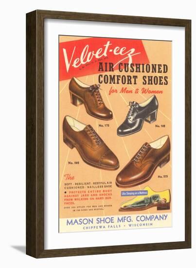 Velvet-eez Men's and Women's Shoes-null-Framed Art Print