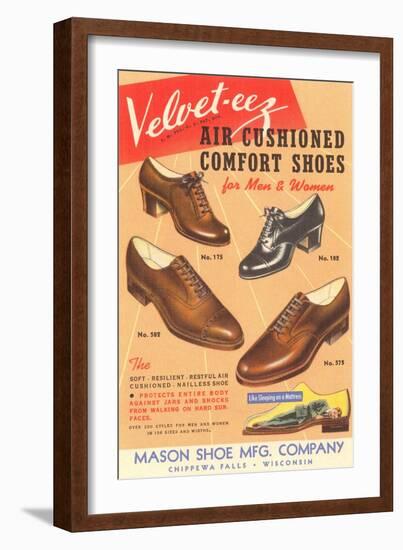 Velvet-eez Men's and Women's Shoes-null-Framed Art Print