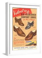 Velvet-eez Men's and Women's Shoes-null-Framed Art Print