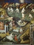 Woodcutting, December, from Cycle of Months, Fresco, 15th Century, Buonconsiglio Castle-Venceslao-Giclee Print