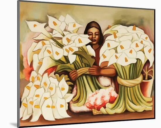 Vendedora Alcatraces-Diego Rivera-Mounted Art Print