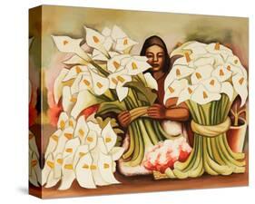 Vendedora Alcatraces-Diego Rivera-Stretched Canvas