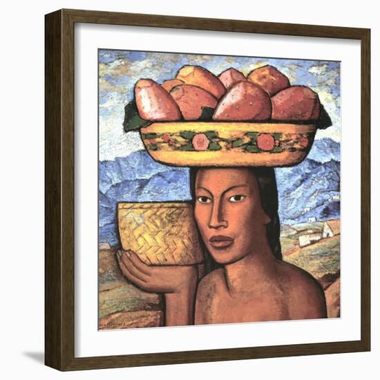 Vendedoras De Tunas-Alfredo Ramos Martinez-Framed Art Print