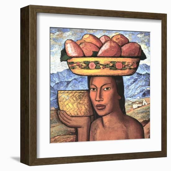 Vendedoras De Tunas-Alfredo Ramos Martinez-Framed Art Print