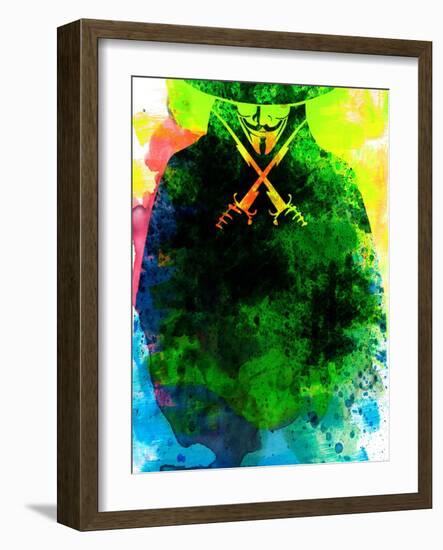 Vendetta Watercolor 2-Lora Feldman-Framed Art Print