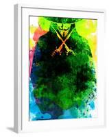 Vendetta Watercolor 2-Lora Feldman-Framed Art Print