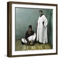 Vendor of Tobacco Snuff, Tangier (Morocco), Circa 1885-Leon, Levy et Fils-Framed Photographic Print