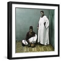 Vendor of Tobacco Snuff, Tangier (Morocco), Circa 1885-Leon, Levy et Fils-Framed Photographic Print