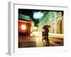 Vendor on Bicycle in Old Havana, Cuba in Front of Hemingway's Haunt the Floridita Restaurant/Bar Ni-rj lerich-Framed Photographic Print