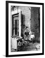 Vendor Selling Mussels and Bread in the Street-Alfred Eisenstaedt-Framed Photographic Print