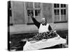 Vendor Trying to Sell Bundles of Sausage-Margaret Bourke-White-Stretched Canvas