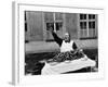 Vendor Trying to Sell Bundles of Sausage-Margaret Bourke-White-Framed Photographic Print