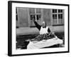 Vendor Trying to Sell Bundles of Sausage-Margaret Bourke-White-Framed Photographic Print