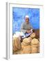 Vendor with Freshly Baked Bread, Rabat, Morocco, North Africa-Neil Farrin-Framed Photographic Print