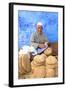 Vendor with Freshly Baked Bread, Rabat, Morocco, North Africa-Neil Farrin-Framed Photographic Print