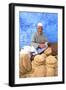 Vendor with Freshly Baked Bread, Rabat, Morocco, North Africa-Neil Farrin-Framed Photographic Print