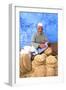 Vendor with Freshly Baked Bread, Rabat, Morocco, North Africa-Neil Farrin-Framed Photographic Print