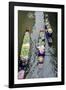 Vendors Paddle their Boats, Damnoen Saduak Floating Market, Thailand-Andrew Taylor-Framed Photographic Print