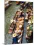 Vendors, Waterways and Floating Market, Damnern Saduak, Thailand-Bill Bachmann-Mounted Photographic Print