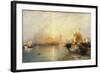 Venedig bei Sonnenuntergang mit der Santa Maria della Salute und dem Dogenpalast. 1902-Thomas Moran-Framed Giclee Print