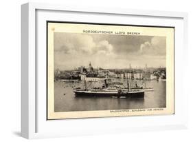 Venedig, Dampfer Schleswig, Norddeutscher Lloyd-null-Framed Giclee Print