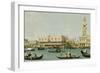 Venedig, Dogenpalast Und Marcusplatz Vom Bacino Di San Marco-Canaletto-Framed Giclee Print