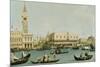 Venedig, Dogenpalast und Marcusplatz vom Bacino di San Marco-Canaletto (Giovanni Antonio Canal)-Mounted Giclee Print