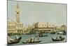 Venedig, Dogenpalast und Marcusplatz vom Bacino di San Marco-Canaletto (Giovanni Antonio Canal)-Mounted Giclee Print