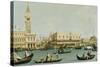 Venedig, Dogenpalast und Marcusplatz vom Bacino di San Marco-Canaletto (Giovanni Antonio Canal)-Stretched Canvas