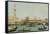Venedig, Dogenpalast und Marcusplatz vom Bacino di San Marco-Canaletto (Giovanni Antonio Canal)-Framed Stretched Canvas