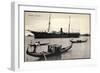 Venedig, Im Hafen, Gondelfahrer, Dampfer Espero-null-Framed Giclee Print