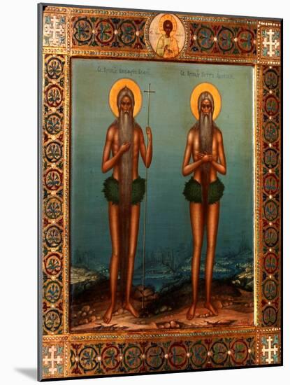 Venerable Onuphrius And Saint Peter of Mount Athos-Vasily Pavlovich Guryanov-Mounted Giclee Print