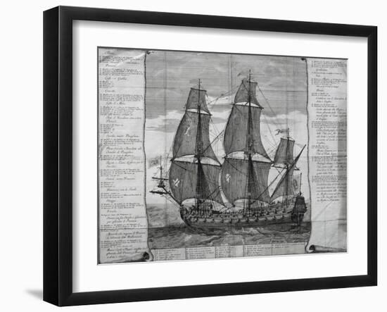 Venetian 48-Gun Ship, 18th Century-null-Framed Giclee Print