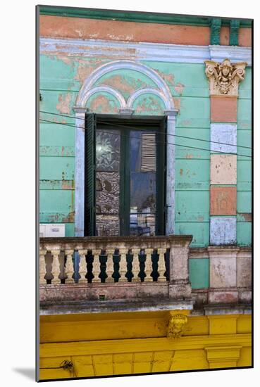 Venetian Blind and A Red Blue Pink Wall-lkpro-Mounted Photographic Print