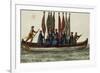 Venetian Boat Decked Out For-null-Framed Giclee Print