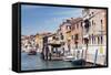Venetian canal, Venice, UNESCO World Heritage Site, Veneto, Italy.-Nico Tondini-Framed Stretched Canvas