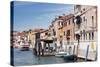 Venetian canal, Venice, UNESCO World Heritage Site, Veneto, Italy.-Nico Tondini-Stretched Canvas