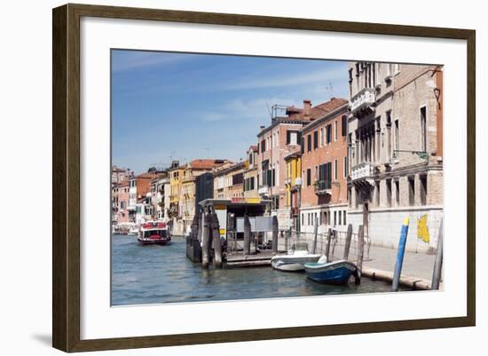 Venetian canal, Venice, UNESCO World Heritage Site, Veneto, Italy.-Nico Tondini-Framed Photographic Print