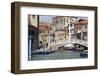 Venetian canal, Venice, UNESCO World Heritage Site, Veneto, Italy.-Nico Tondini-Framed Photographic Print