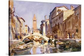 Venetian canal.-John Singer Sargent-Stretched Canvas